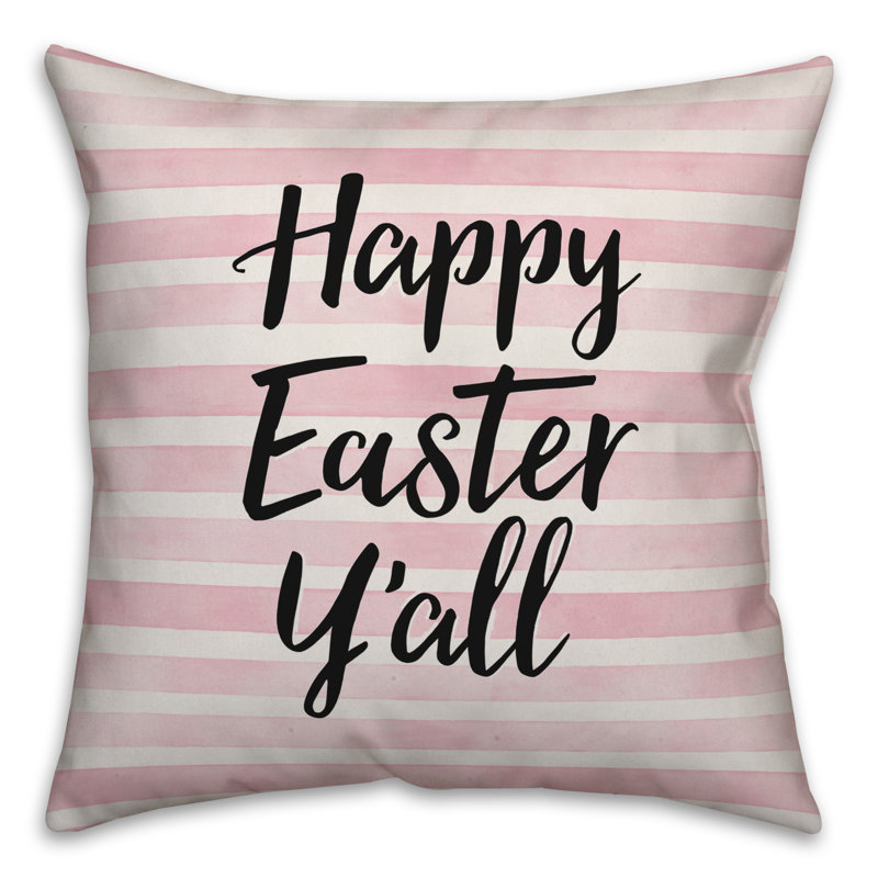  Coussin Watercolor Stripes, 18 po x 18 po, Pas de bourre