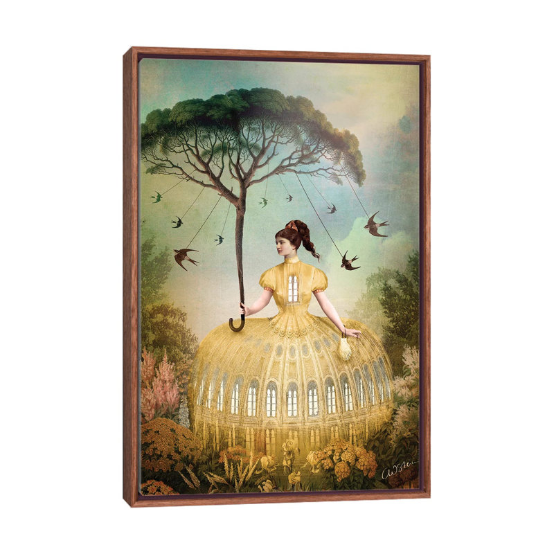 «The Bird Keeper» par Catrin Welz-Stein - impression d'art graphique, H 40 po x l 26 po x P 1,5 po, Pas de tapis