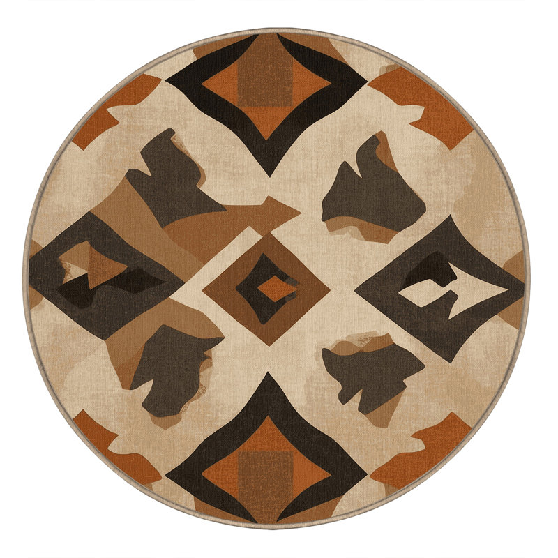 Terracotta Whispers Rug, Round 6'