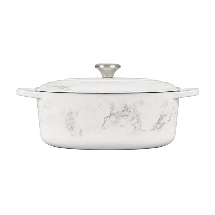 https://assets.wfcdn.com/im/70757393/resize-h755-w755%5Ecompr-r85/2484/248441795/Le+Creuset+Signature+Enameled+Cast+Iron+Marble+Collection+6.75+Qt.+Oval+Dutch+Oven+with+LId.jpg
