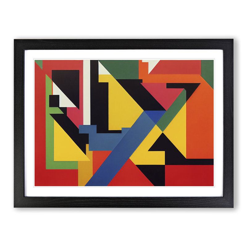 Abstract Bauhaus Vol.5 - Framed Print, Black, 46cm H x 64cm W x 2cm D