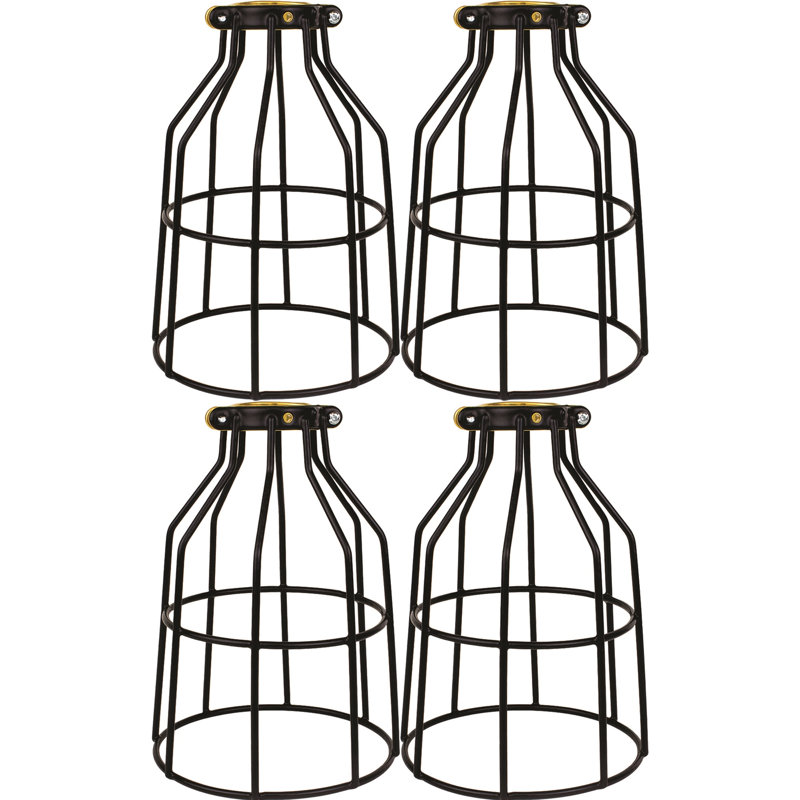 Metal Lamp Guard 1-Light Kitchen Island Pendant