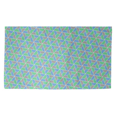 Tapis bleu/vert trapézoïdals Avicia