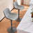 Lougene Swivel Adjustable Height Faux Leather Modern Bar Stools Upholstered Counter Stool-684021616