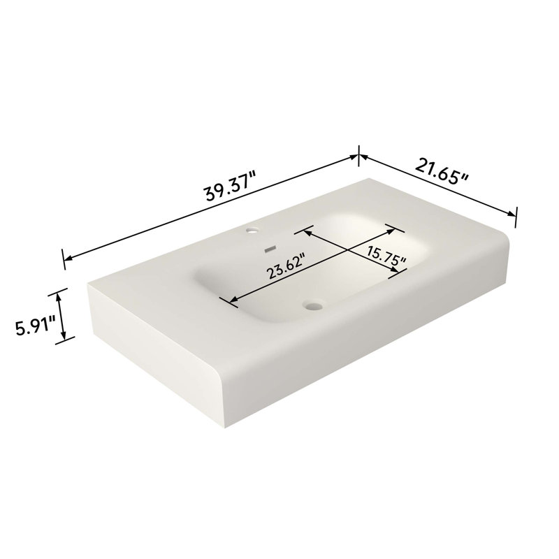 Stone Resin Solid Surface Bathroom Vanity Basin Sink