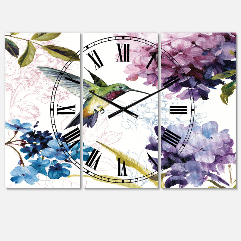 Spring Nectar Square II - Horloge murale traditionnelle