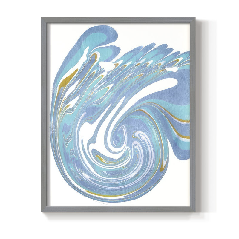 Galaxie III, reproduction encadrée - bois massif, H 15 po x l 12 po, Grey