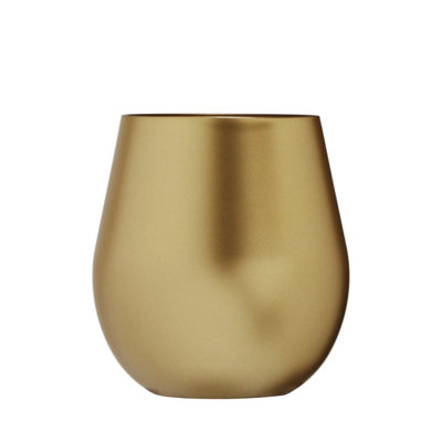 Metallic  Plastic Wine Glasses Set of 4