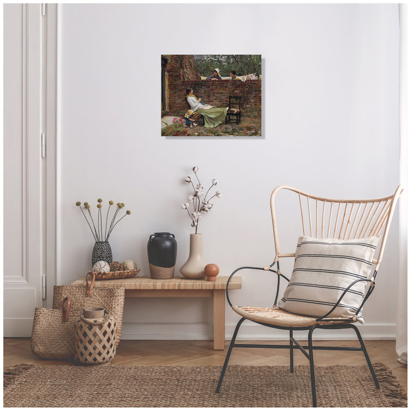 Reproduction d'art, reproduction d'art sur toile, "Gossip" par John William Waterhouse, H 20 po x l 16 po