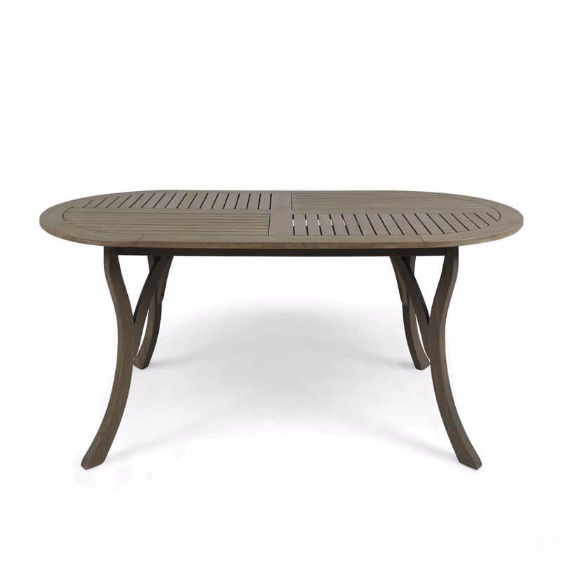 Acacia Wood 70" Dining Table, Gray