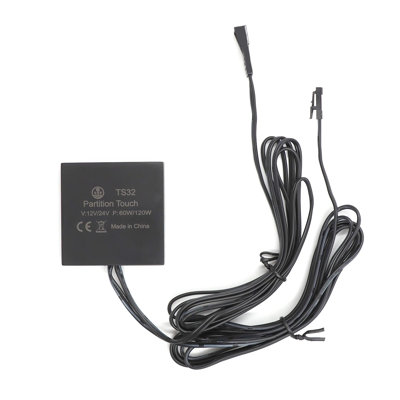 Dimmer Light Switch, Concealed Touch Dimmer Switch For Smart Home Led Lights, Penetrable Wood Stone Glass And Nonmetalic Material No Drilling Hole With Jst Male And Female Ports (dc 12v 5a)