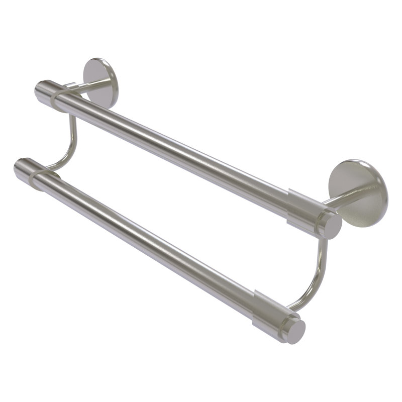 Double barre à serviettes murale Marnell, 24 po, Nickel satiné