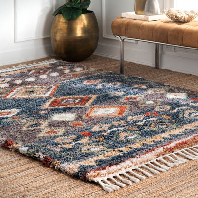 Tapis bleu Abrams