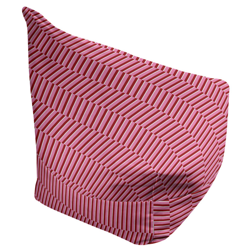 Fauteuil à billes et méridienne standard, Rose vif / rouge, H 29 po x l 38 po x P 42 po