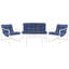 Garden Lounge Set with Table 4 Seater GARDA Metal Green-1319109501