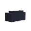 Causeuse modulaire à deux places 64 po Lockheart avec accoudoirs carrés bleus-126757802