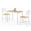 Ensemble de table de salle à manger 3 pièces avec chaises peu encombrantes, solution de salle à manger de style industriel et de salon.-449429201-449429202-449429204
