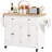 Kitchen Island on Wheels, Rolling Cart with Rubberwood Top, Spice Rack, Towel Rack and Drawers for Dining Room-456980981