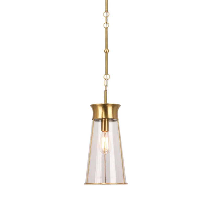 Luminaire suspendu à 1 lumière, Laiton