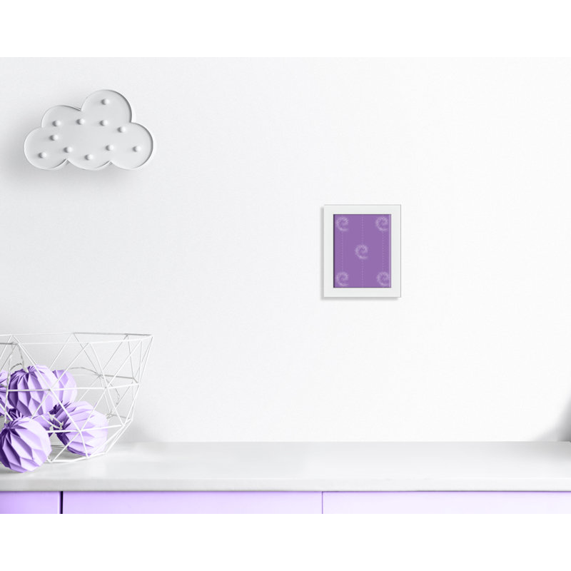 Adhésif décoratif point de tourbillon unique, H 12 po x l 10 po x P 0,625 po, Encadré plat blanc