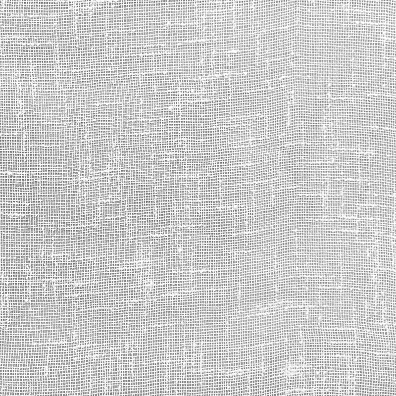 Holtz Linen Burlap Weave Linen Blend Sheer Tab Top Curtain Panel, 50" W x 84" L, White