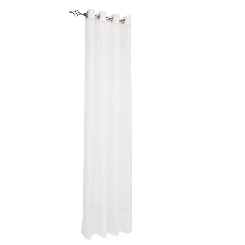 Bonner Solid Sheer Grommet Curtain Panels, Set of 2, White