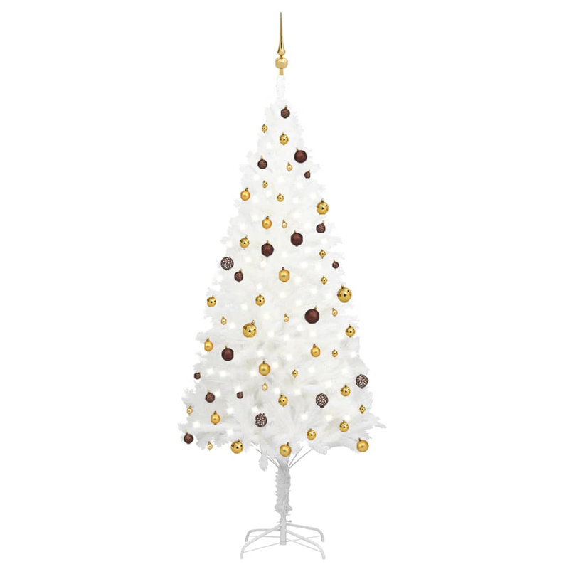 Artificial Christmas Tree with LEDs&Ball Set, 7.87ft H x 3.28ft W