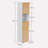 Bathroom Tall Storage Cabinet With Bamboo Slats Door And Adjustable Compartments For Ample Storage In Tight Spaces