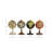 Mango Wood Small Multi Colored Educational/Geographic Earth Globe Set