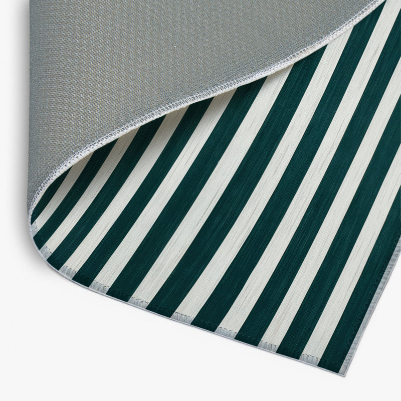 Tapis intérieur / extérieur vert HorizontalStripes, Rectangle 4pi x 6 pi