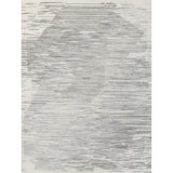 Hand Knotted Area Rug in White And Charcoal