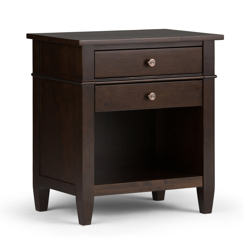 Table de chevet - brun tabac foncé, Brun