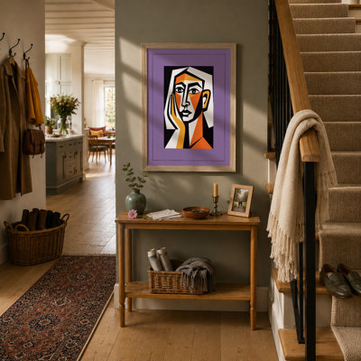 Geometric Faces Modern - Framed Print