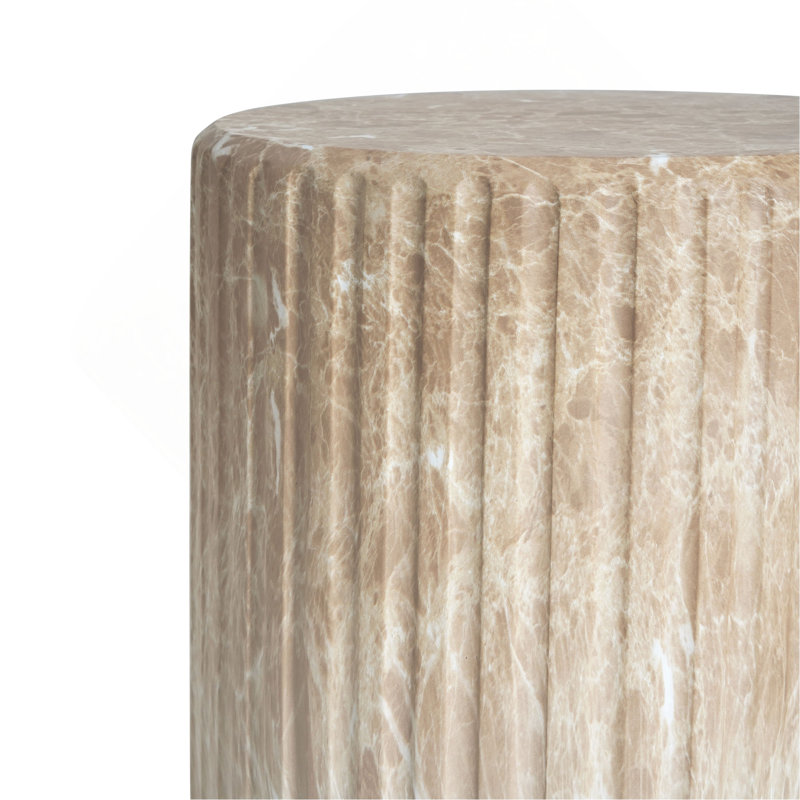 Outdoor Cicci Carved Side Table, Gold