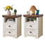 Table de chevet avec station de charge et tiroir, table d'appoint avec tablette ouverte