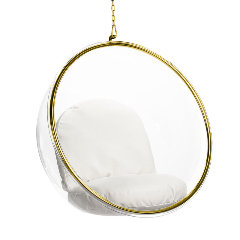 Modholic Hanging Bubble Chair, Gold Special Edition