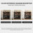 47.24"Solid Wood Pine Sintered Stone tabletop black Sideboard