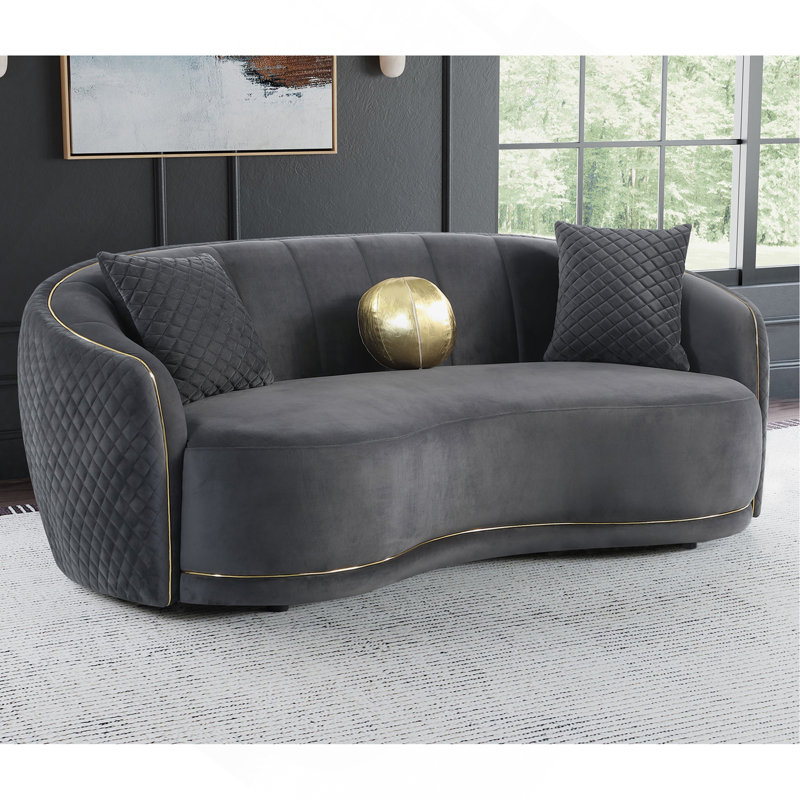 Canapé incurvé luxueux gris foncé Luxe
