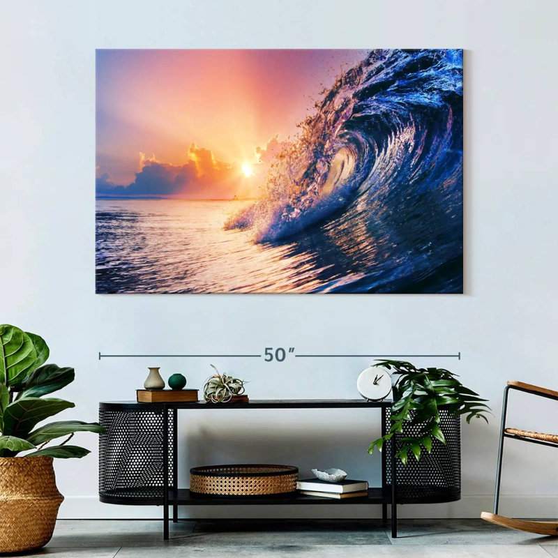 Gillard Sundown Ocean Wave, 34" H x 51" W