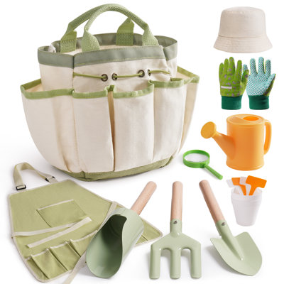Outils de jardinage pour enfants, ensemble de jardinage pour tout-petits 17 pièces