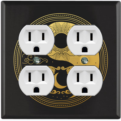 Plaque murale Yin Yang Peace Sun Moon
