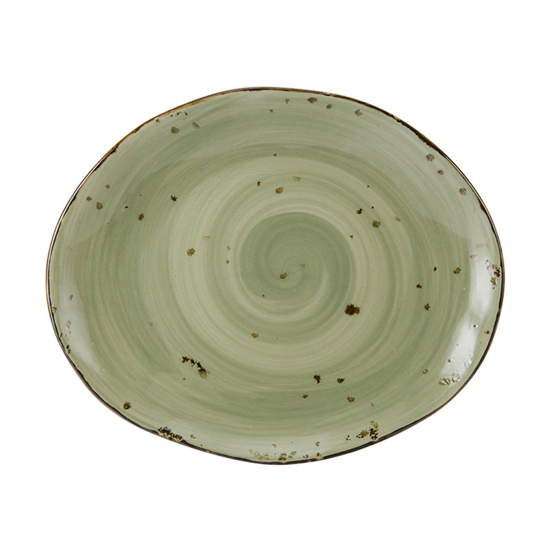 Plateau en porcelaine Tuxton, Vert