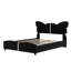 Lit plateforme avec tête et pied de lit en forme de papillon, cadre de lit tapissier moderne avec décorations en métal-615951140-615951163