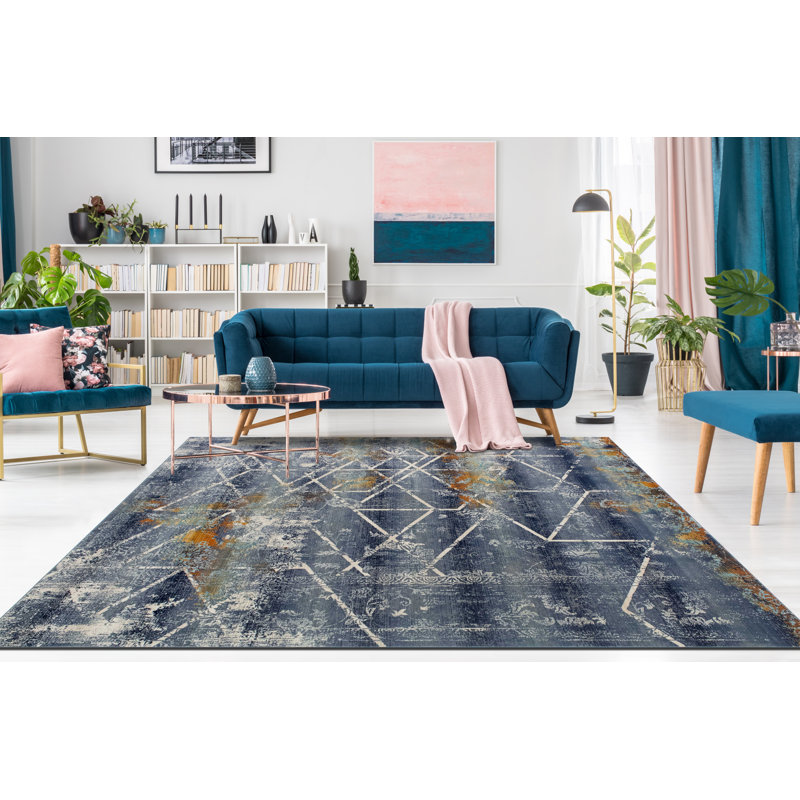 Zermeno Abstract Indoor Rug, Rectangle 5'0" x 7'8"