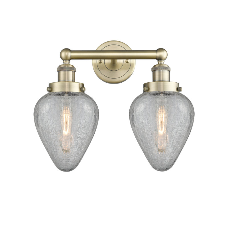 Éclairage pour meuble-lavabo à intensité variable 2 lumières Ameet, Laiton antique