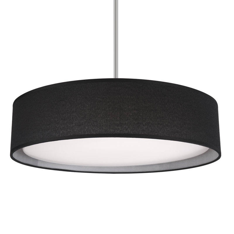 Dalton 1 - Light LED Single Pendant, 51.25" H x 20" W x 20" D, Black