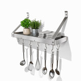 Handcrafted Gourmet Stainless Steel Wall Mounted Pot Rack