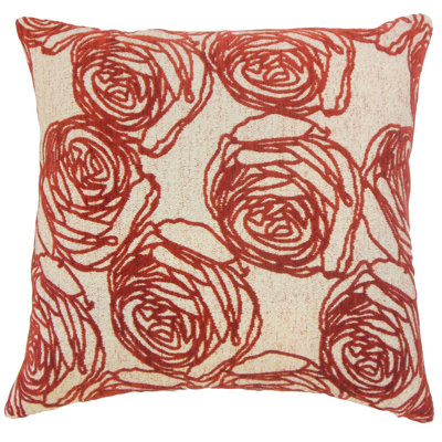 Floral Reversible Throw Pillow