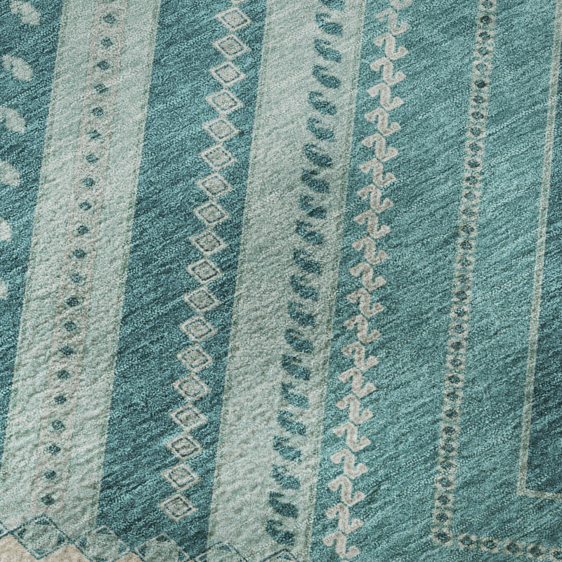 Tapis tribal Guada AMF1010 lavable à la machine de qualité supérieure, Rectangle 9 pi x 12 pi