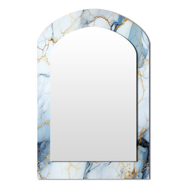 Serene Elegance Marble Motif - Miroir mural en marbre
